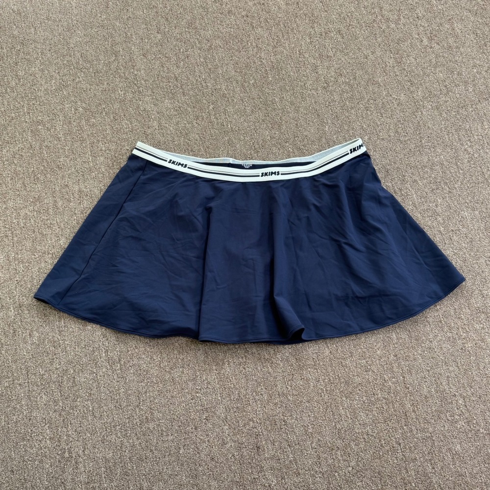 Skims Fits Everybody Logo Skirt Navy Blue Mini Skirt BO-SKT-4910 Size 4X NEW